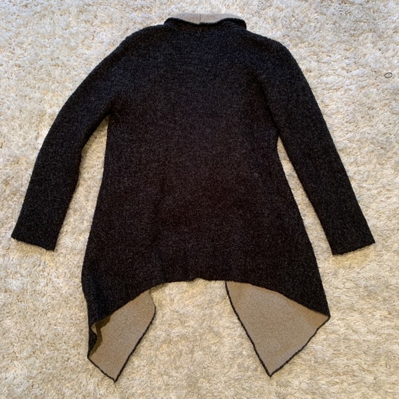 Zara Knit Two Tone Drape Cardigan - Picture 6 of 8